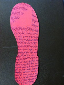 Our team name on a footprint